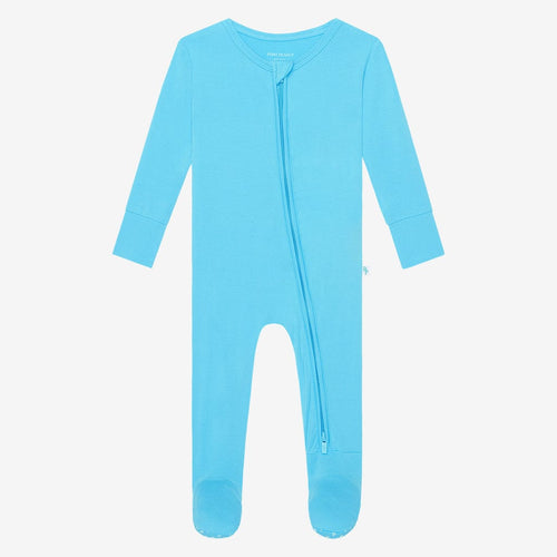 River Blue Footie Zippered One Piece