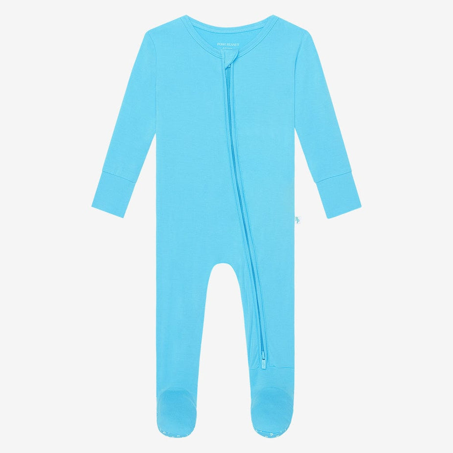 River Blue Footie Zippered One Piece