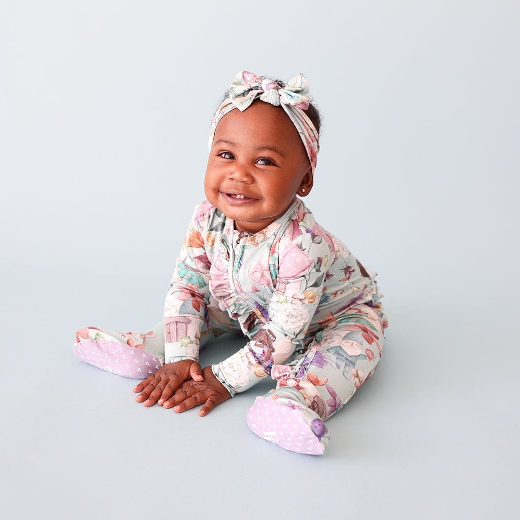 Faye Footie Ruffled Zippered One Piece