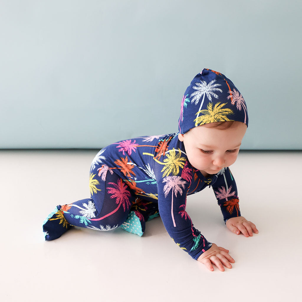 Palmer Footie Zippered One Piece Beanie Set