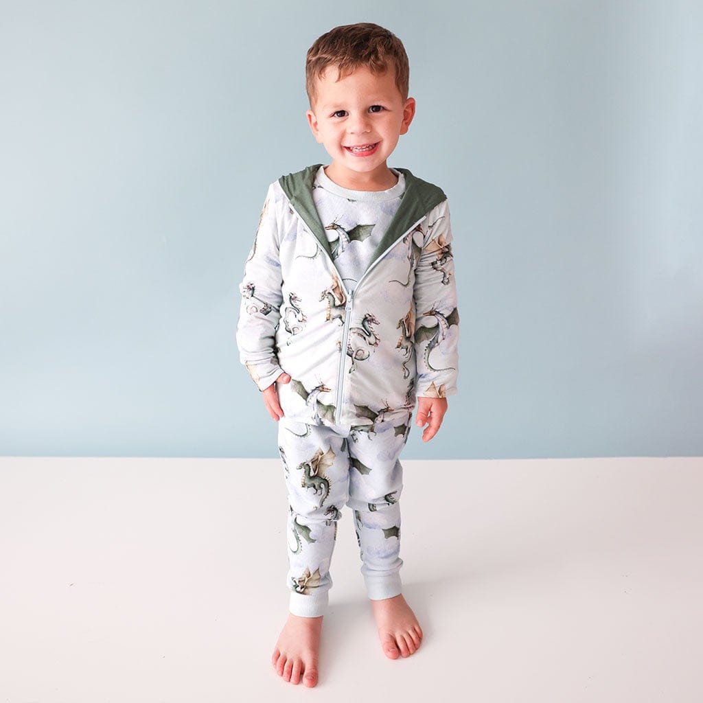 Percy & Dragon Scale Green Reversible Long Sleeve Jacket