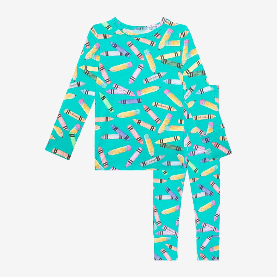 Back to School Long Sleeve Pajamas set