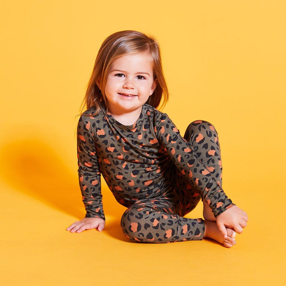 Baby girl on Eli Long Sleeve Pajamas