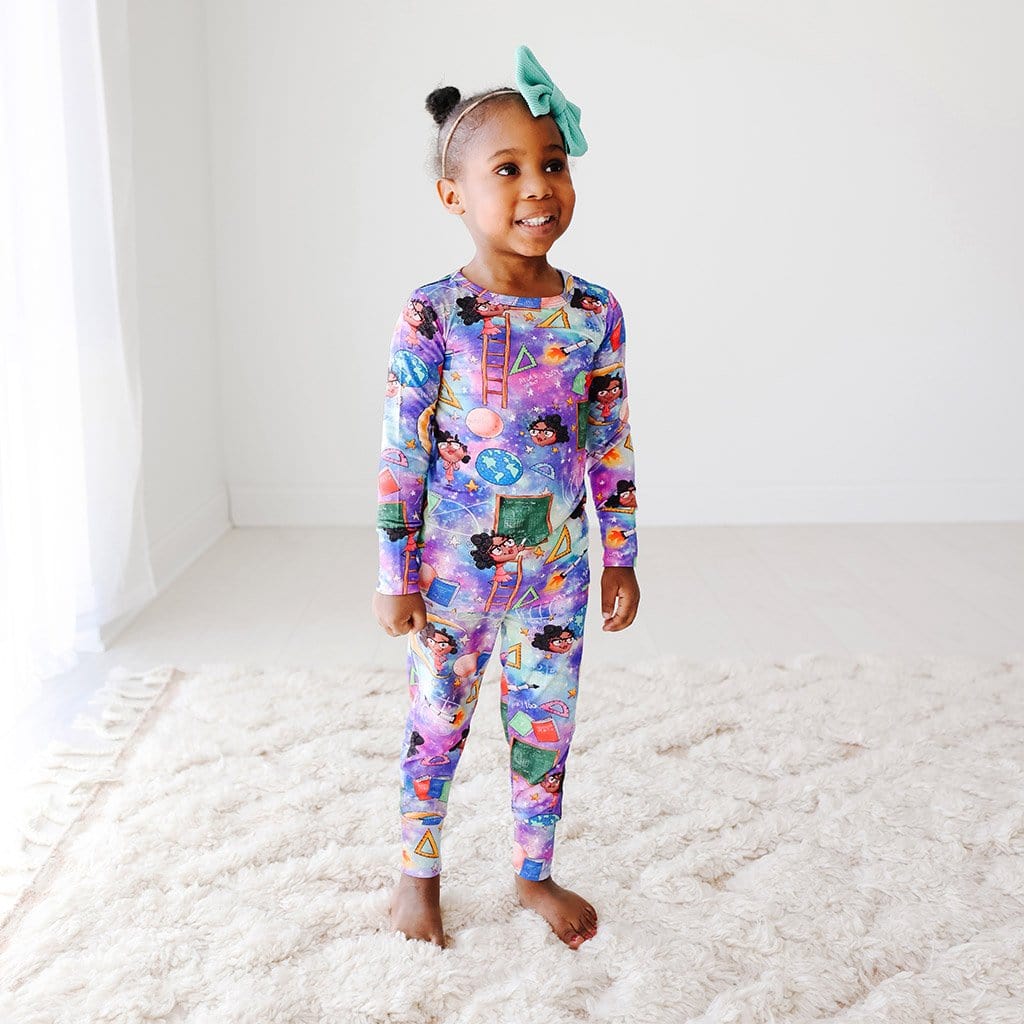 Toddler wearing Katherine Johnson Long Sleeve Pajamas