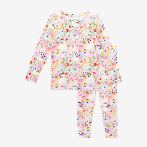 Floral Rose Long Sleeve Pajamas
