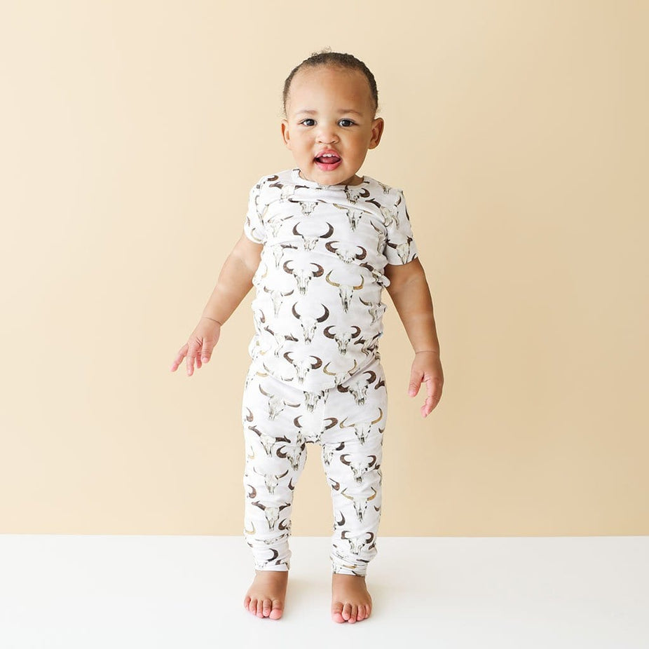 Baby wearing Austin Short Sleeve Pajamas
