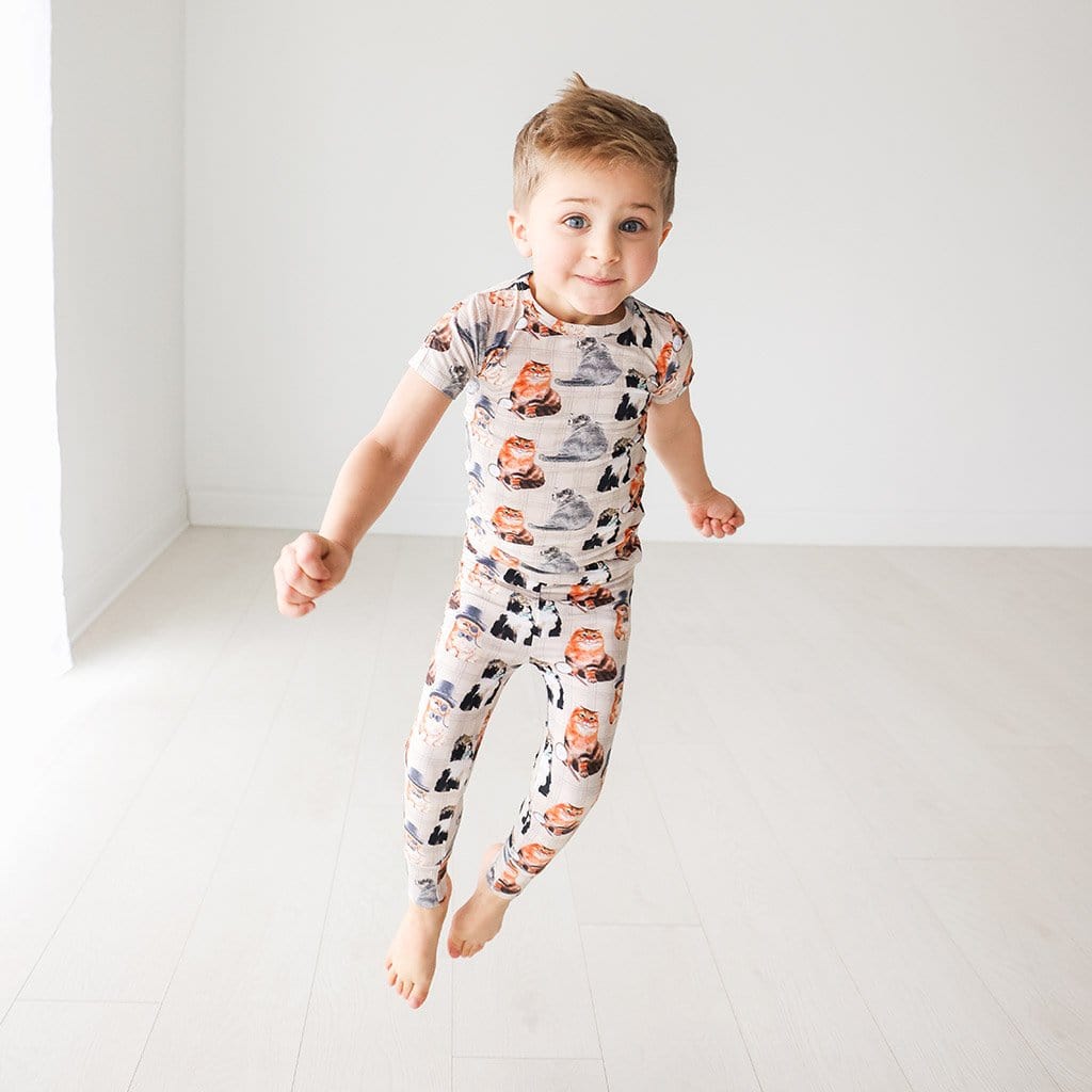 Toddler wearing Collyns Short Sleeve Pajamas