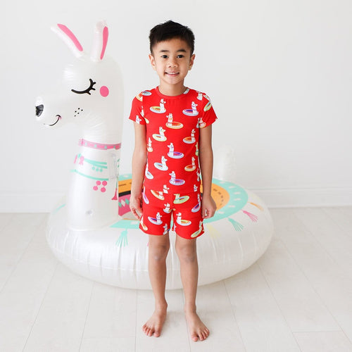 Toddler boy wearing Emilio Short Sleeve Short Pajamas