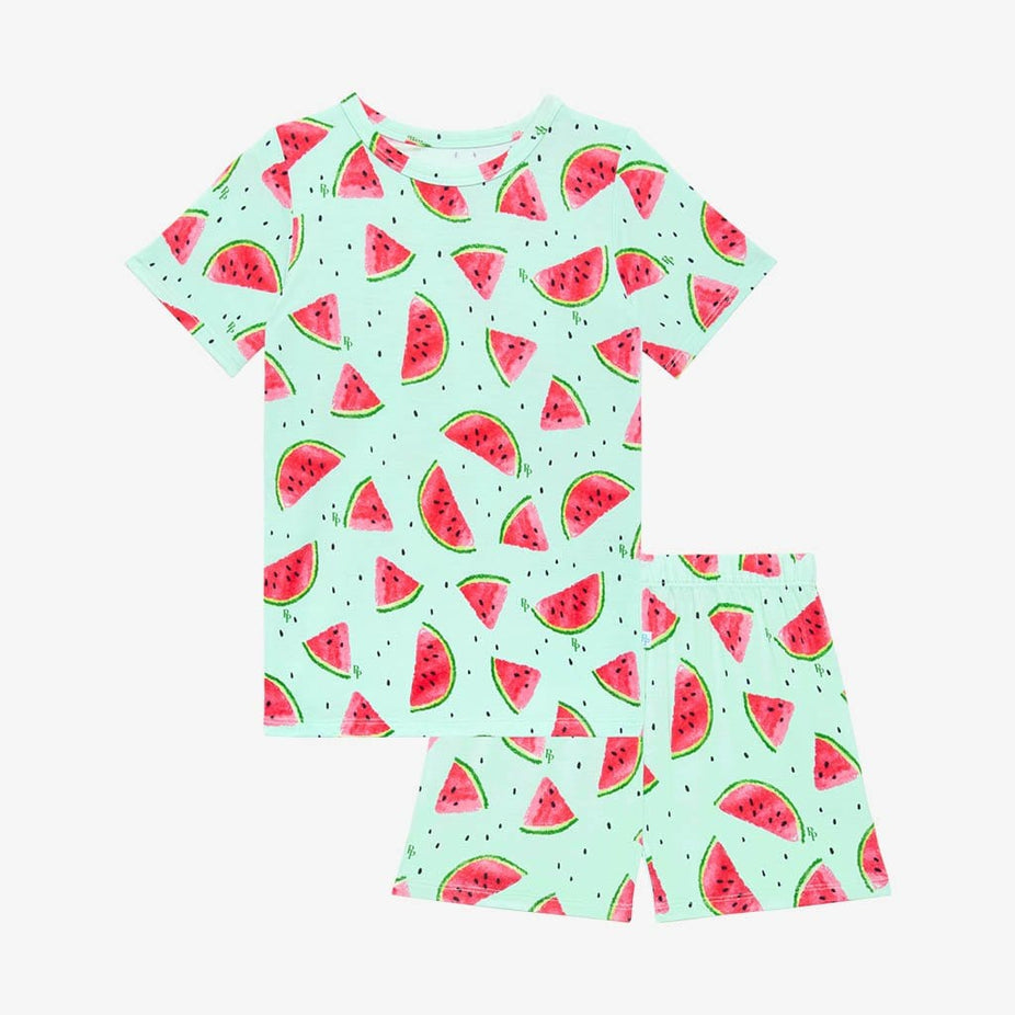 Mellony Short Sleeve Short Pajamas in watermelon print