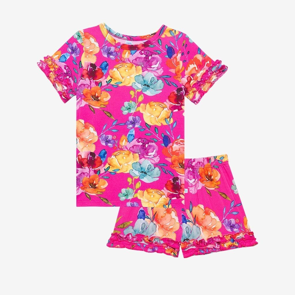 Aminatu Ruffled Short Sleeve Ruffled Short Pajamas