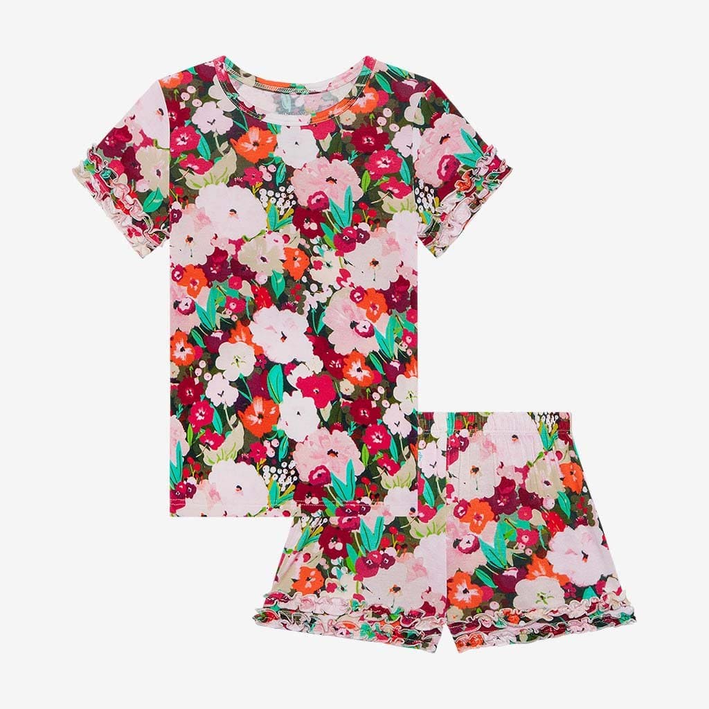 Katerina Ruffled Short Sleeve Ruffled Short Pajamas