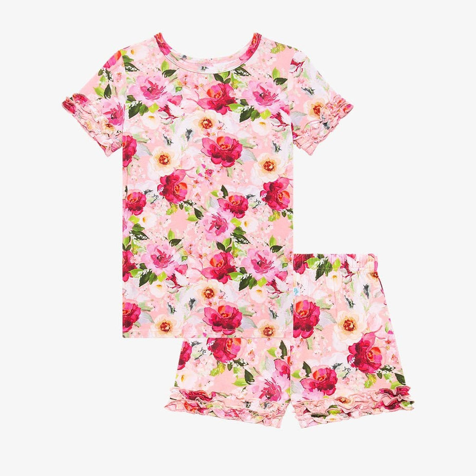 Marlene Ruffled Short Sleeve Ruffled Short Pajamas