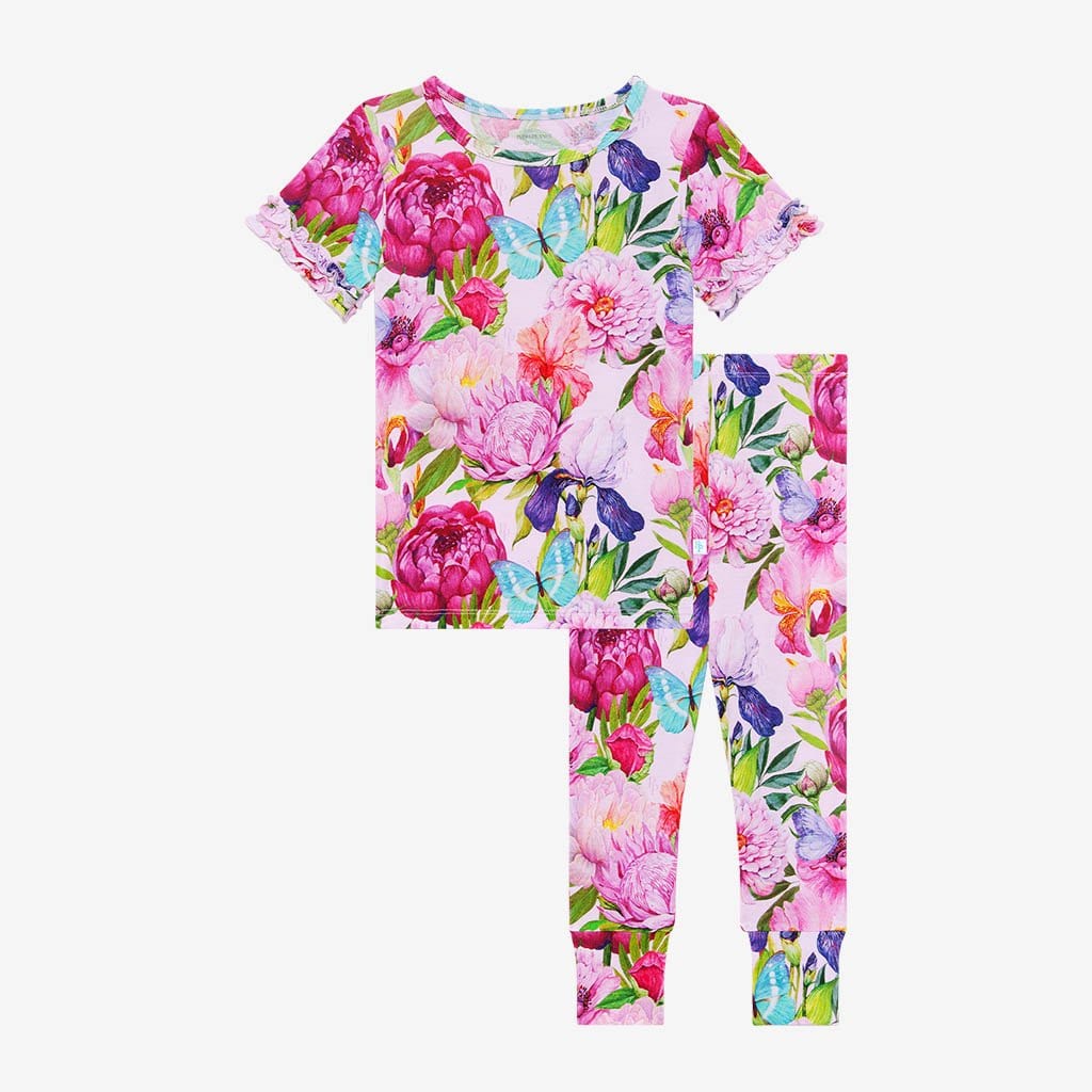 Carrie Ruffled Short Sleeve Pajamas