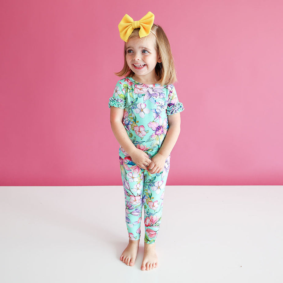Diedre Ruffled Short Sleeve Pajamas