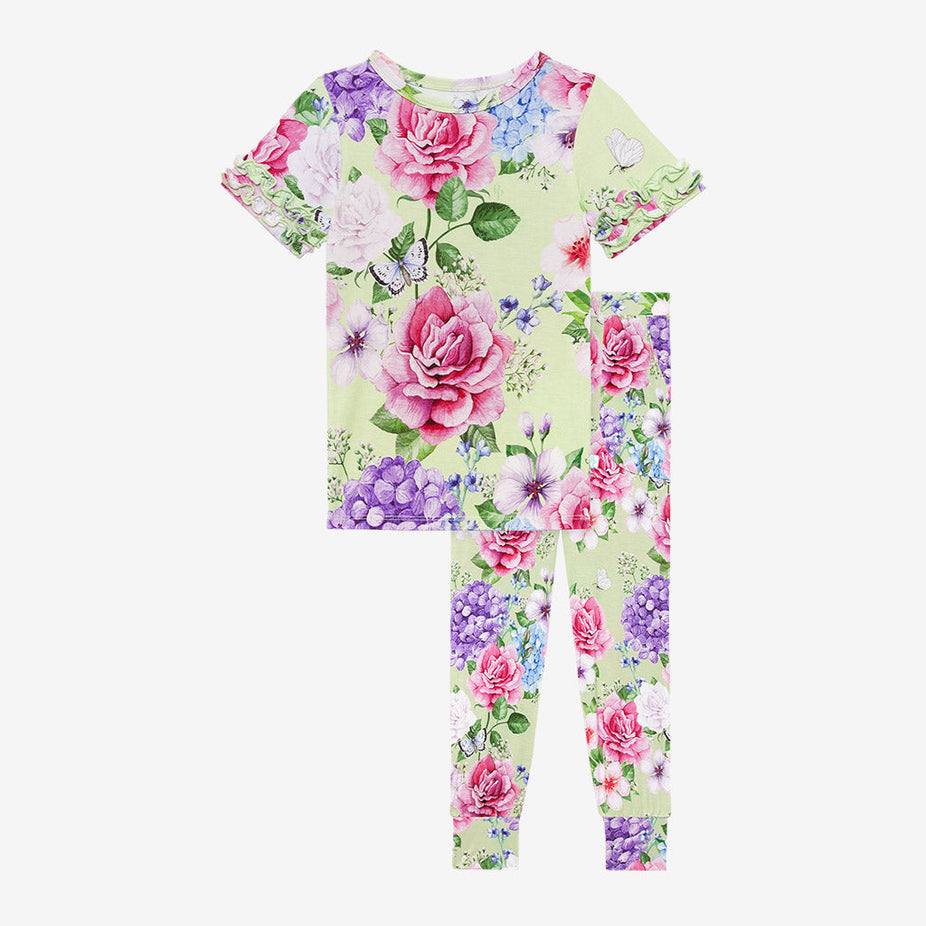 Georgina Ruffled Short Sleeve Pajamas