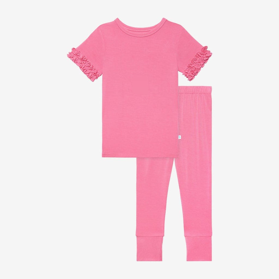 Pink Lemonade Ruffled Short Sleeve Pajamas