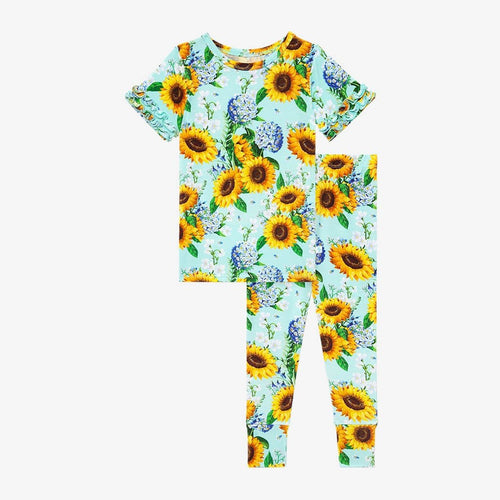 Sunny Ruffled Short Sleeve Pajamas