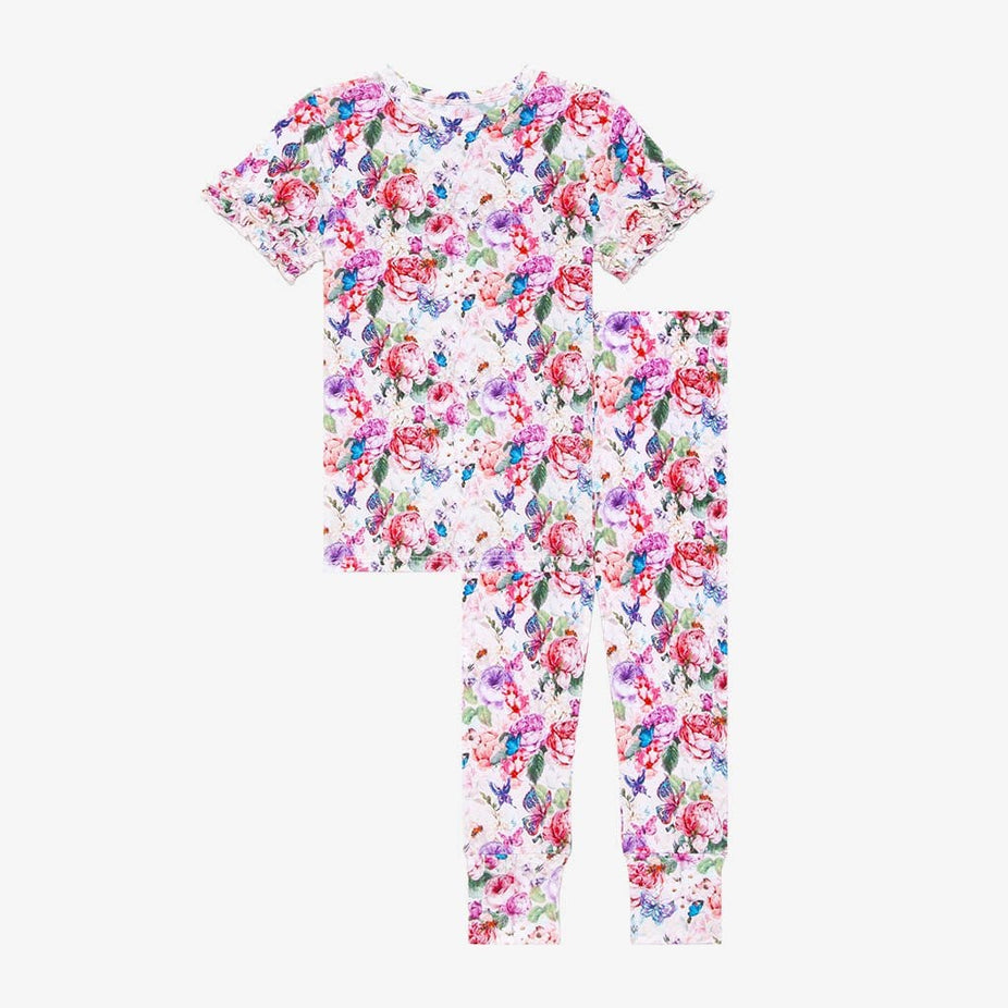 Vivienne Ruffled Short Sleeve Pajamas\