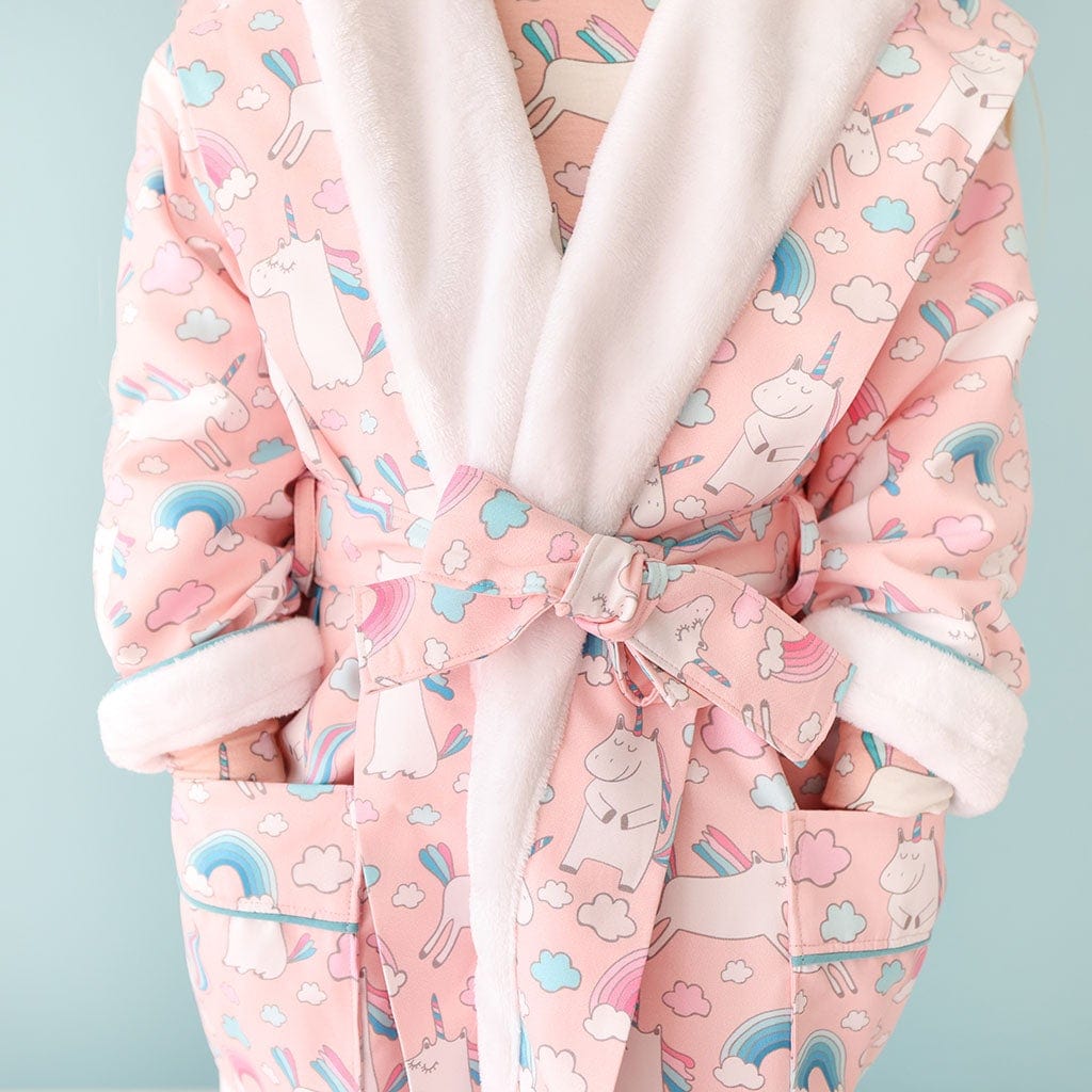 Olive Kids' Long Sleeve Plush Robe