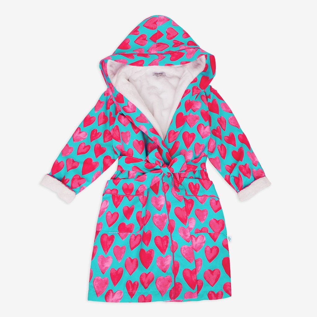 Queen of Hearts Kids' Long Sleeve Plush Robe