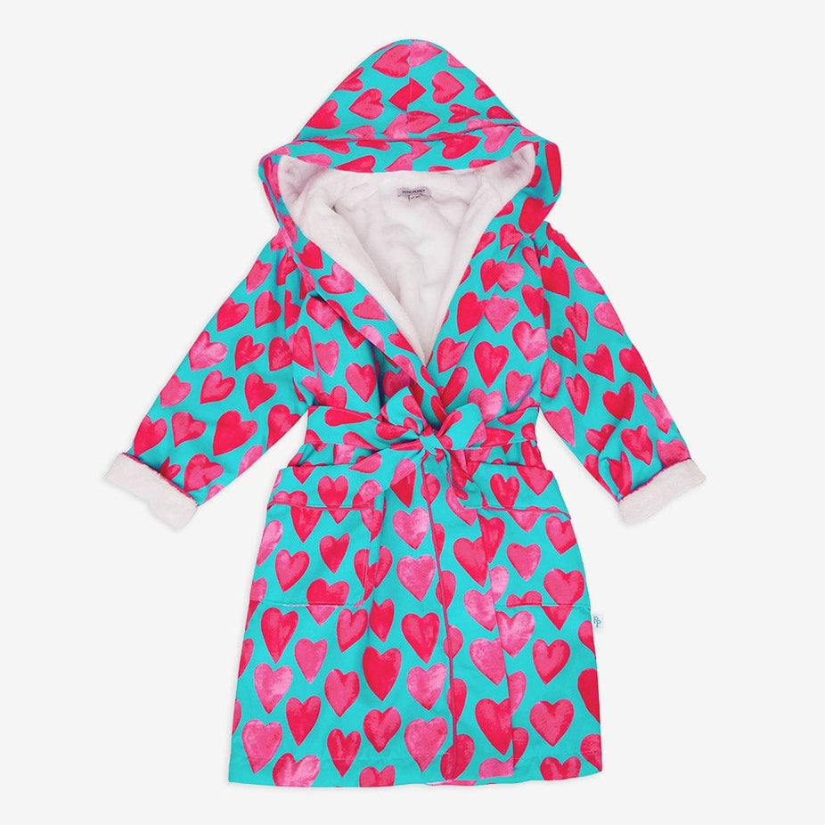 Queen of Hearts Kids' Long Sleeve Plush Robe
