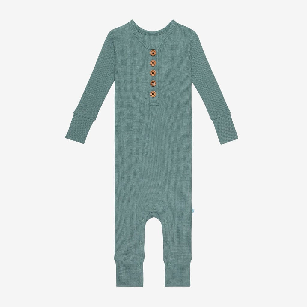 Arctic Waffle Long Sleeve Henley Romper