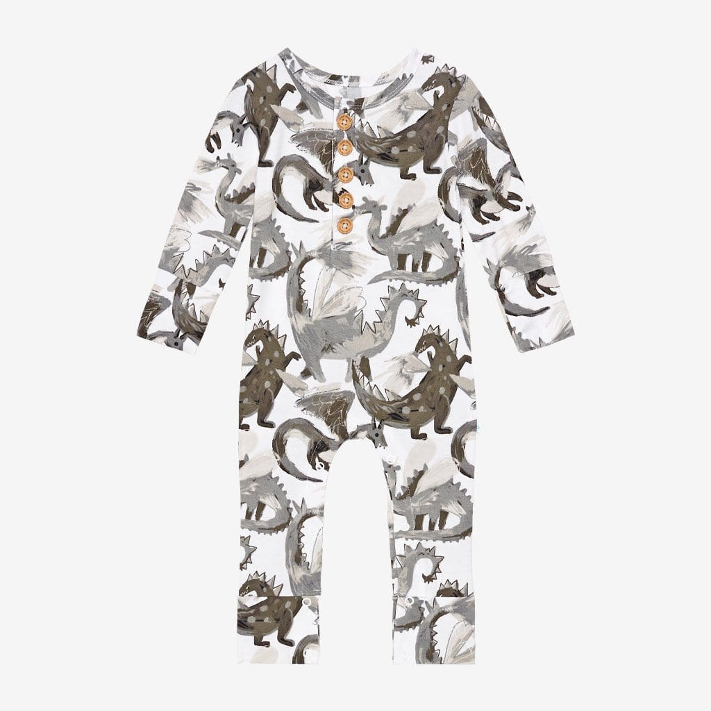 Petey Long Sleeve Henley Romper