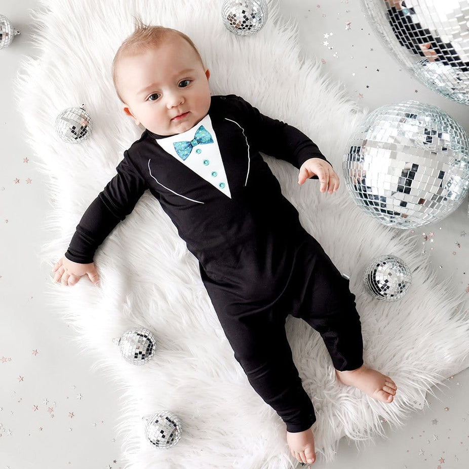 Baby in Tuxedo Baby Romper
