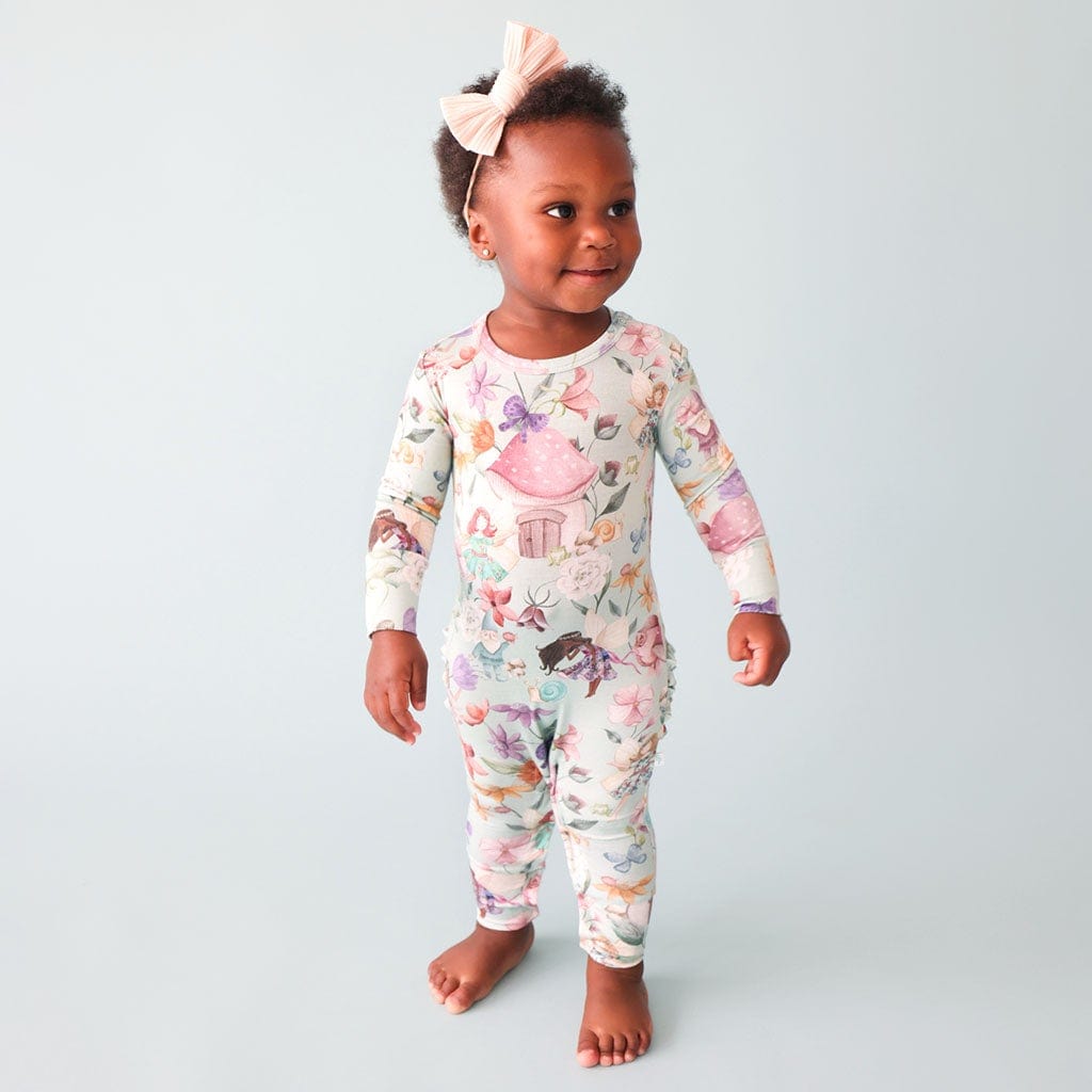 Faye Long Sleeve Ruffled Romper