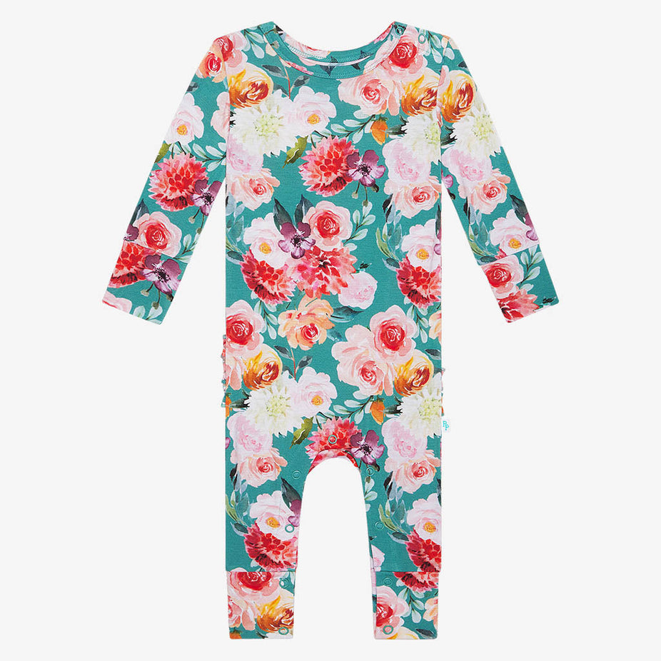 Gabrielle Long Sleeve Ruffled Romper