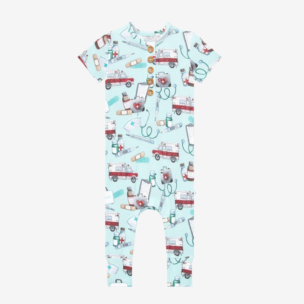 Doctors & Nurses Short Sleeve Henley Romper