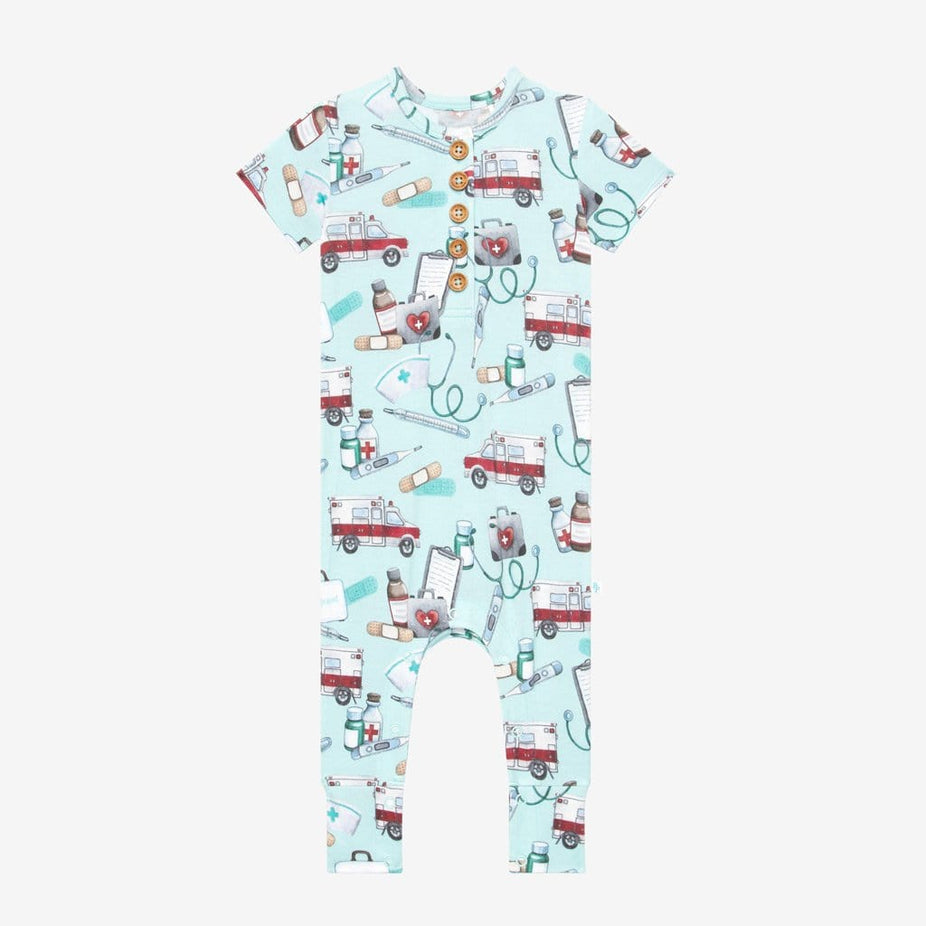 Doctors & Nurses Short Sleeve Henley Romper