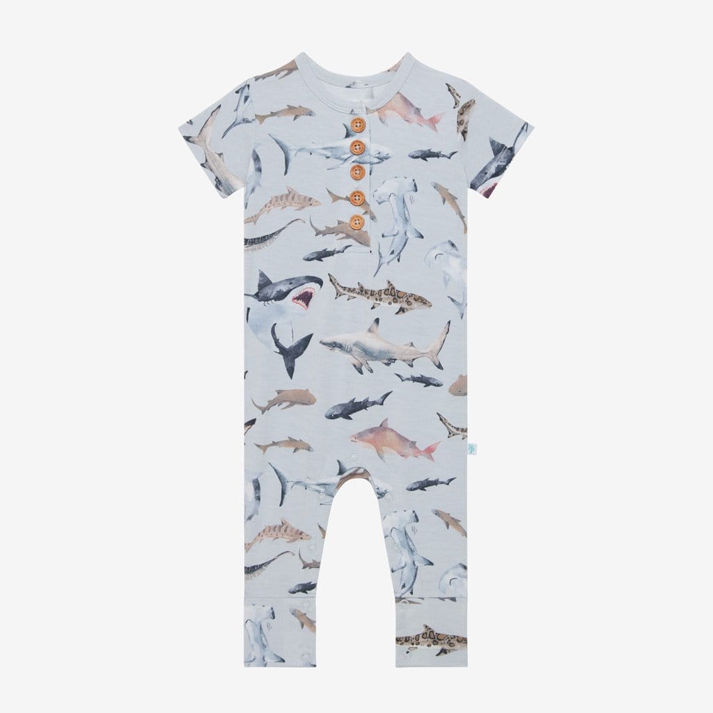 Maverick Short Sleeve Henley Romper