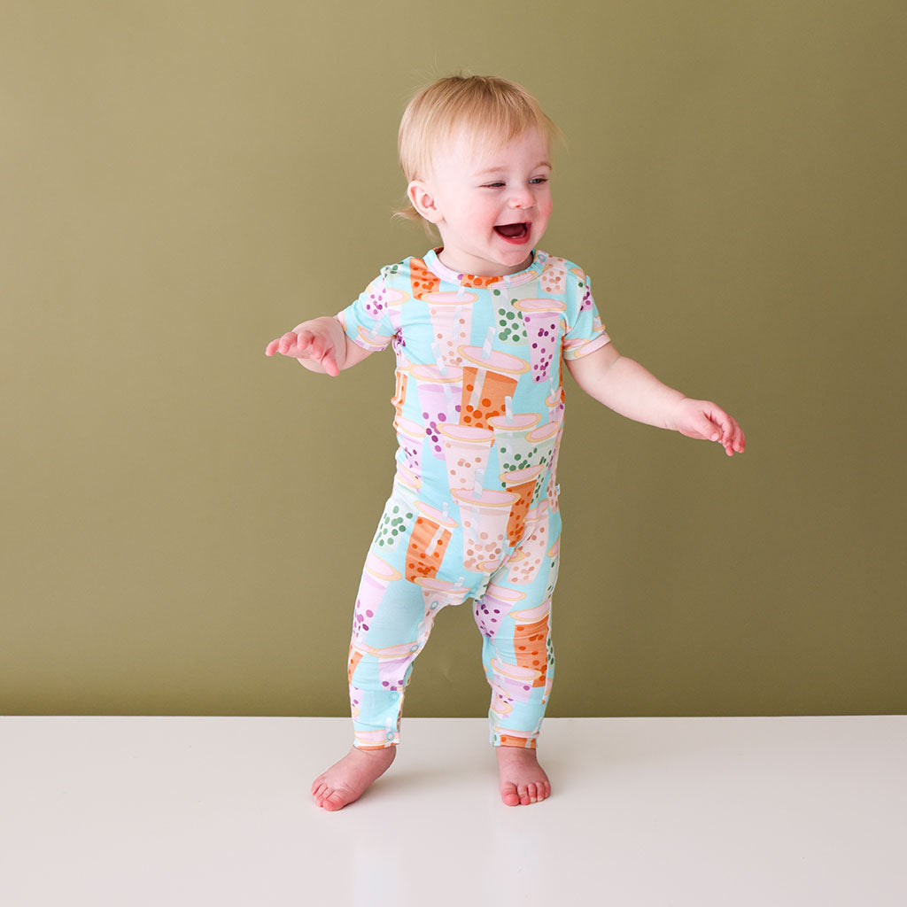 Boba Time Short Sleeve Romper