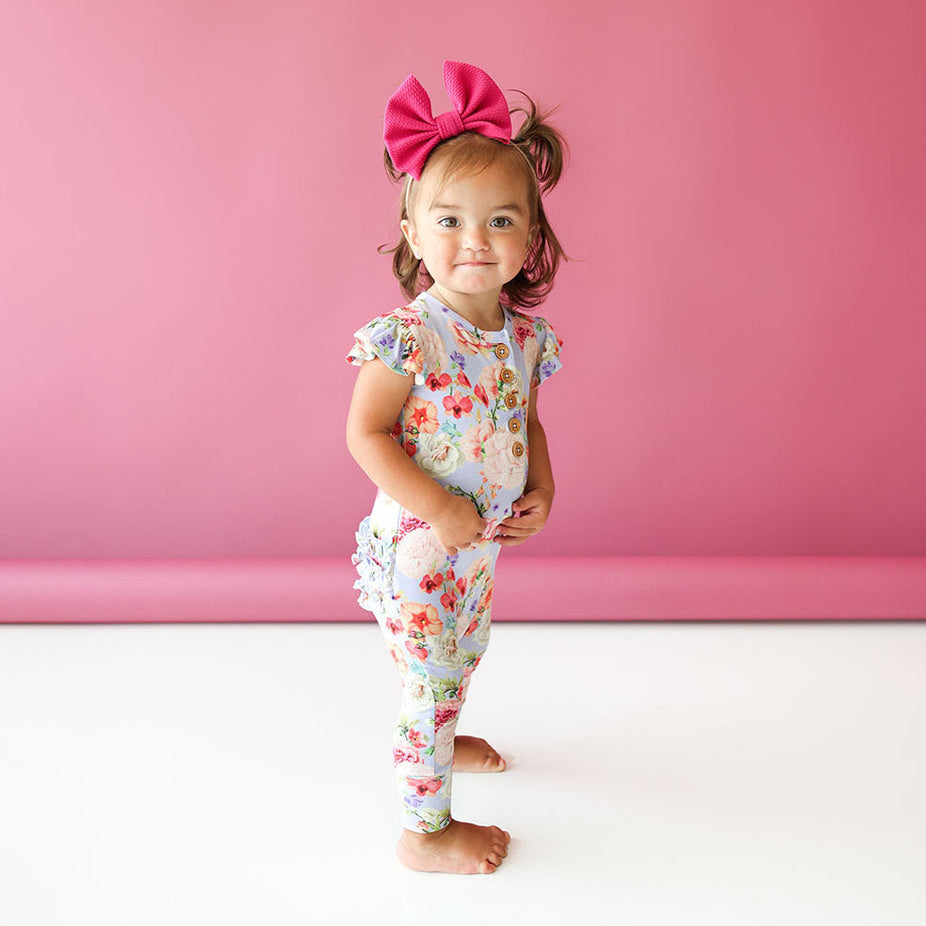 Bellamy Ruffled Cap Sleeve Henley Romper