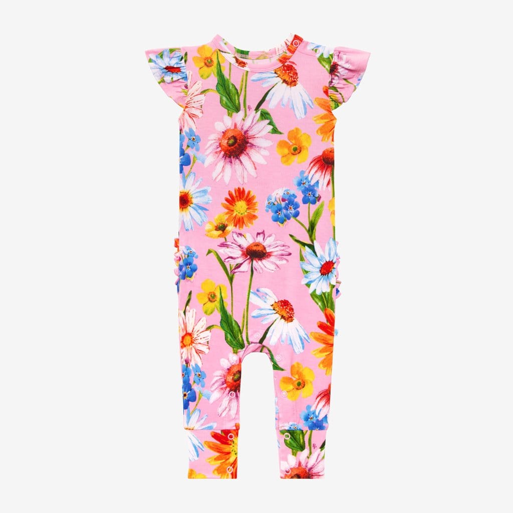 Kaileigh Ruffled Cap Sleeve Romper