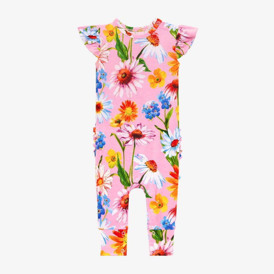 Kaileigh Ruffled Cap Sleeve Romper