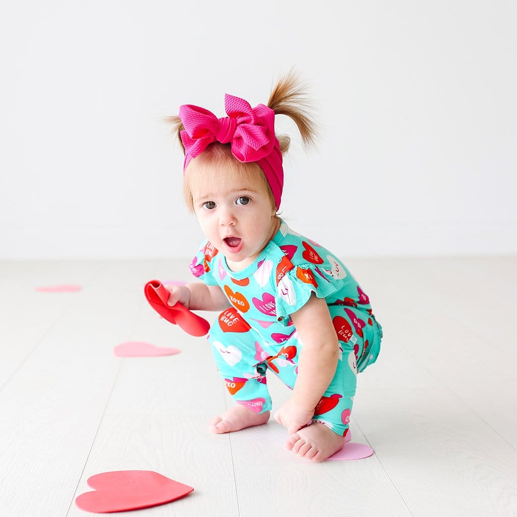 Baby Girl in Valerie Baby Blue Rompers
