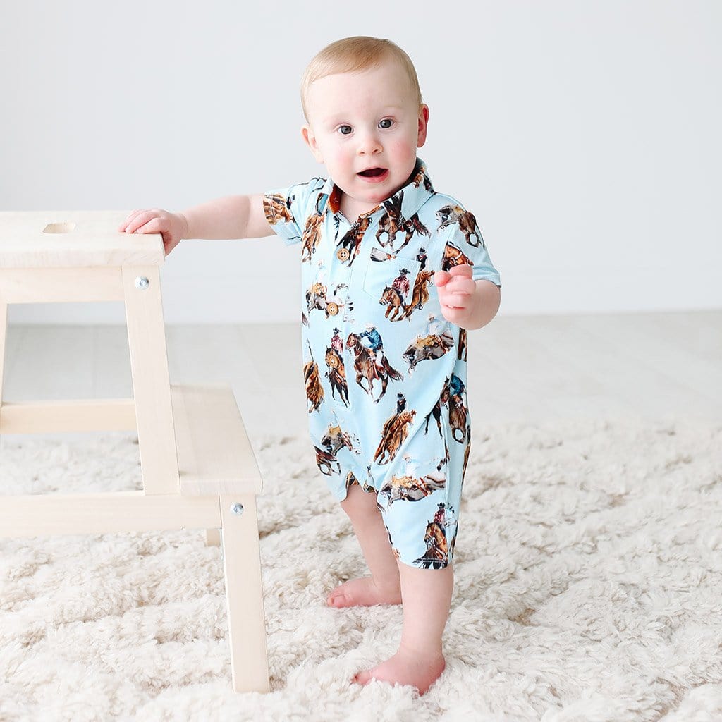 Brody Short Sleeve Collared Henley Shortall