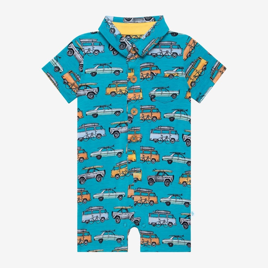 Marino Short Sleeve Collared Henley Shortall
