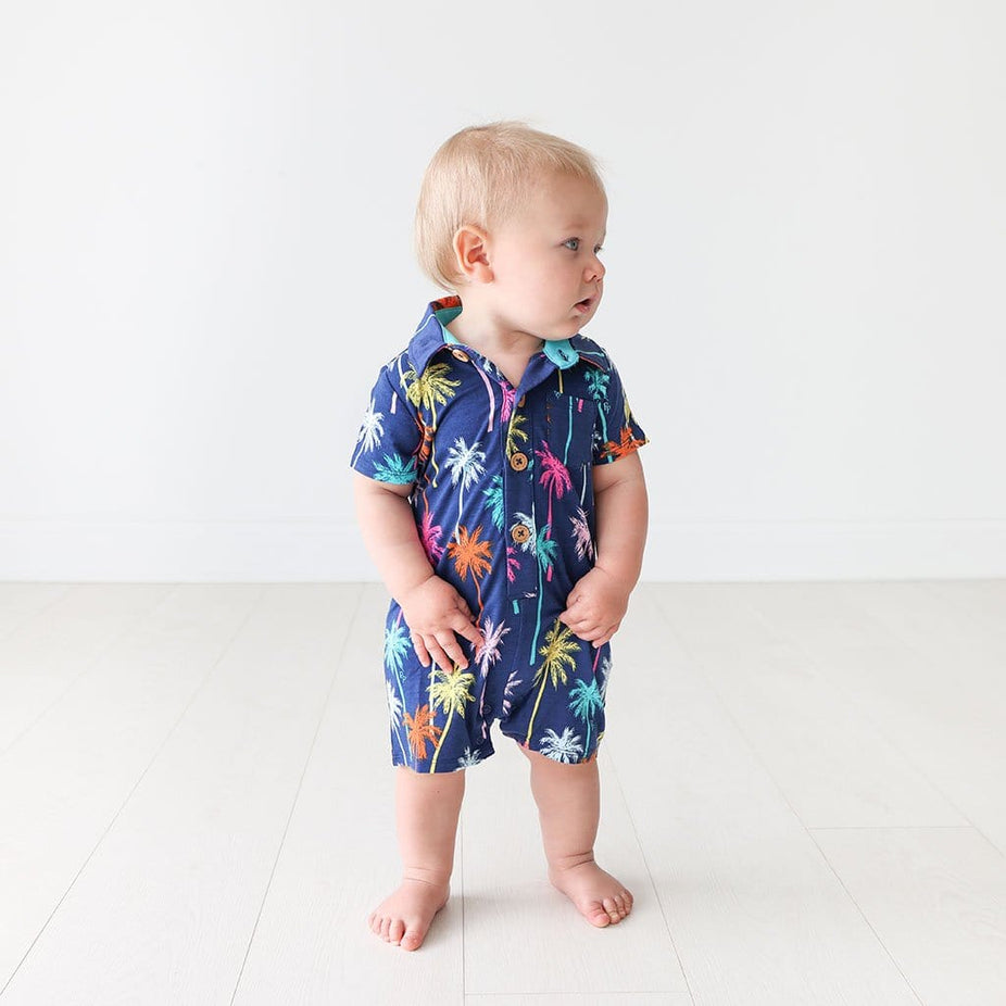 Palmer Short Sleeve Collared Henley Shortall