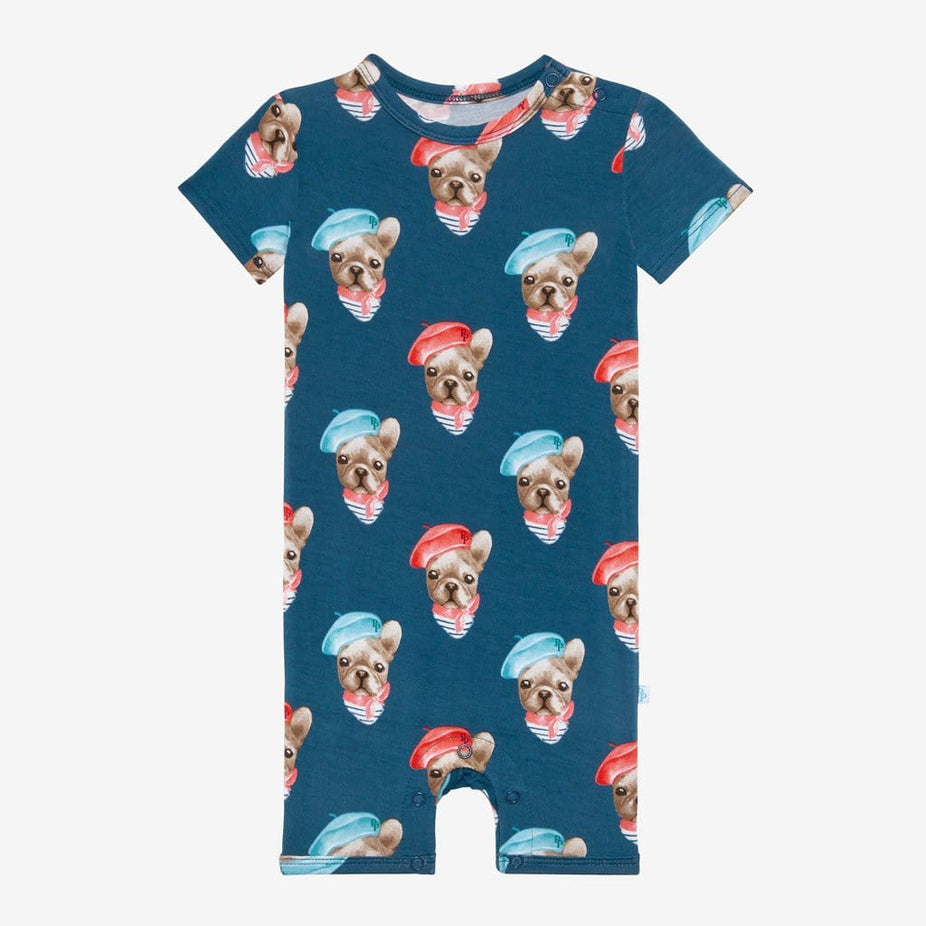 Frenchie Short Sleeve Short Romper