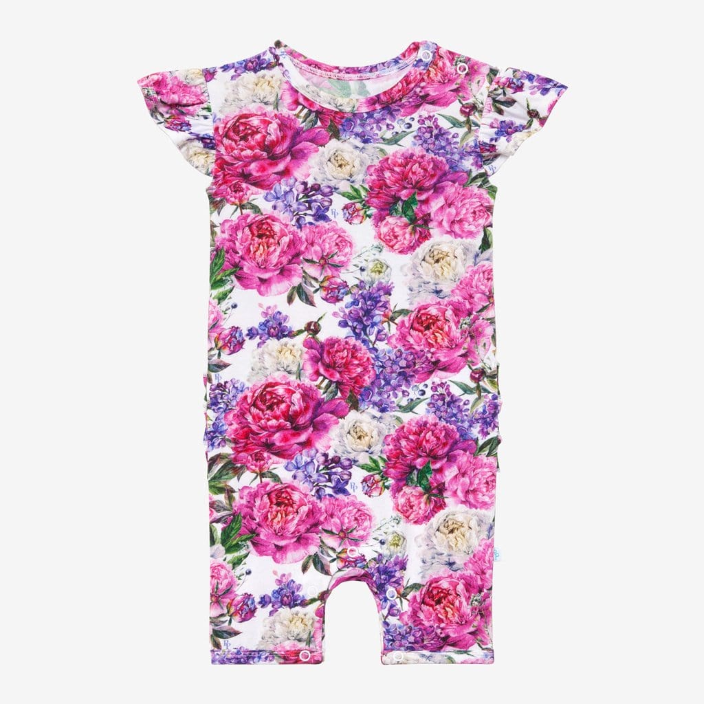 Bella Ruffled Cap Sleeve Short Romper