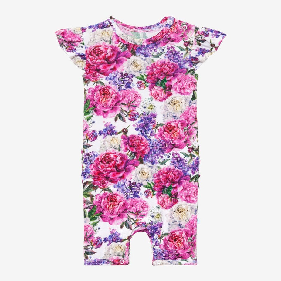 Bella Ruffled Cap Sleeve Short Romper