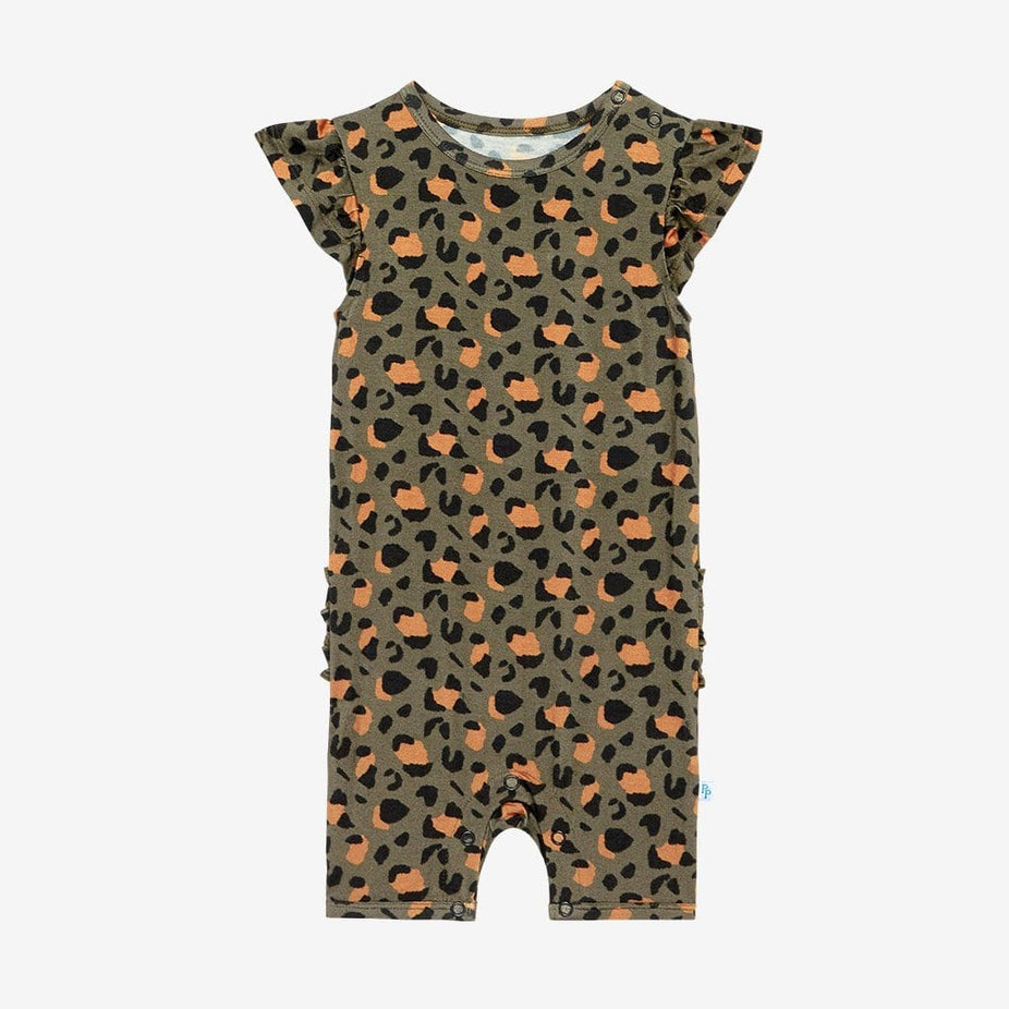 Eli Ruffled Cap Sleeve Short Romper