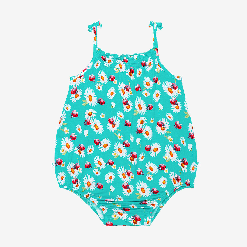 Ladybug Sleeveless Bubble Romper