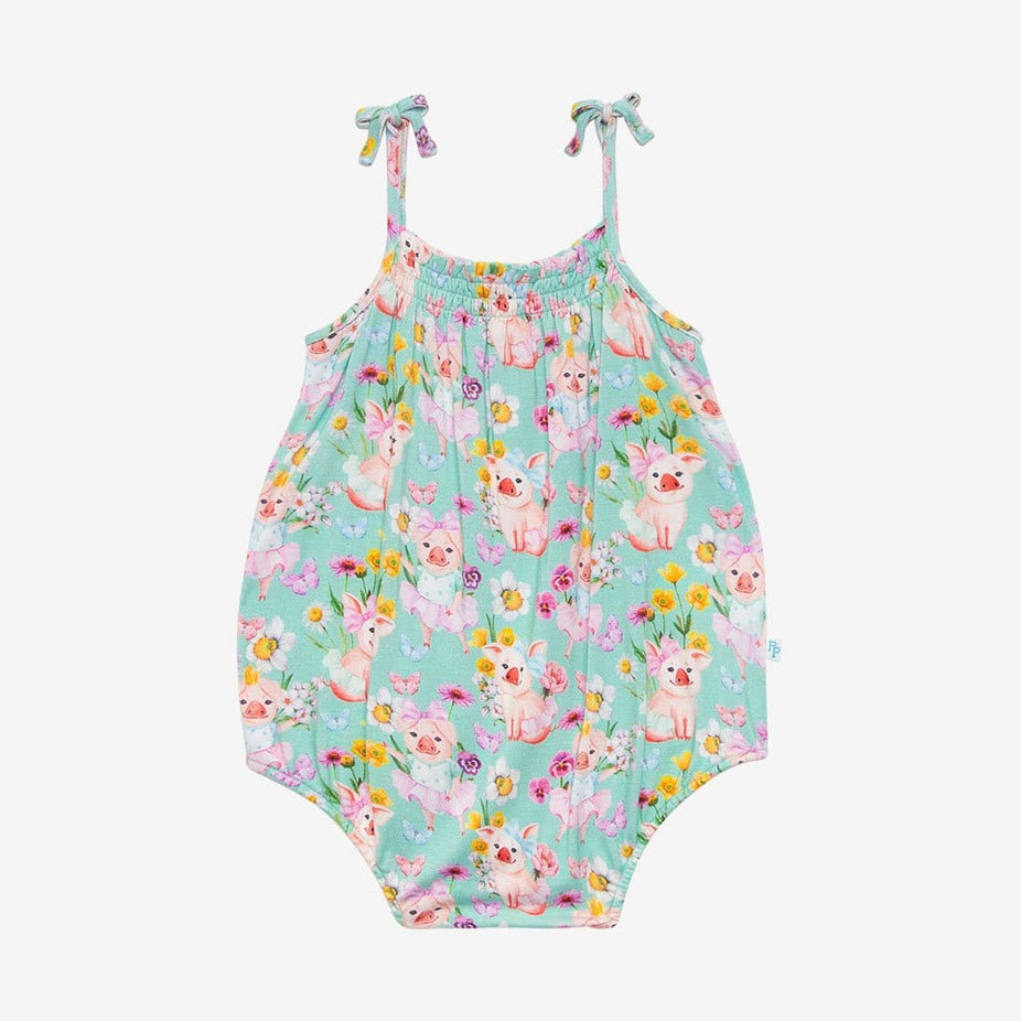 Missy Sleeveless Bubble Romper with floral print