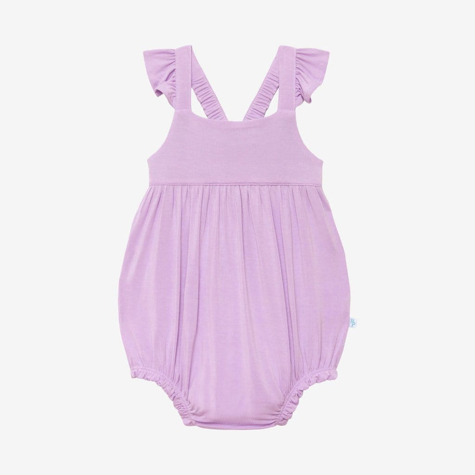 Amethyst Ruffled Cap Sleeve Bubble Romper