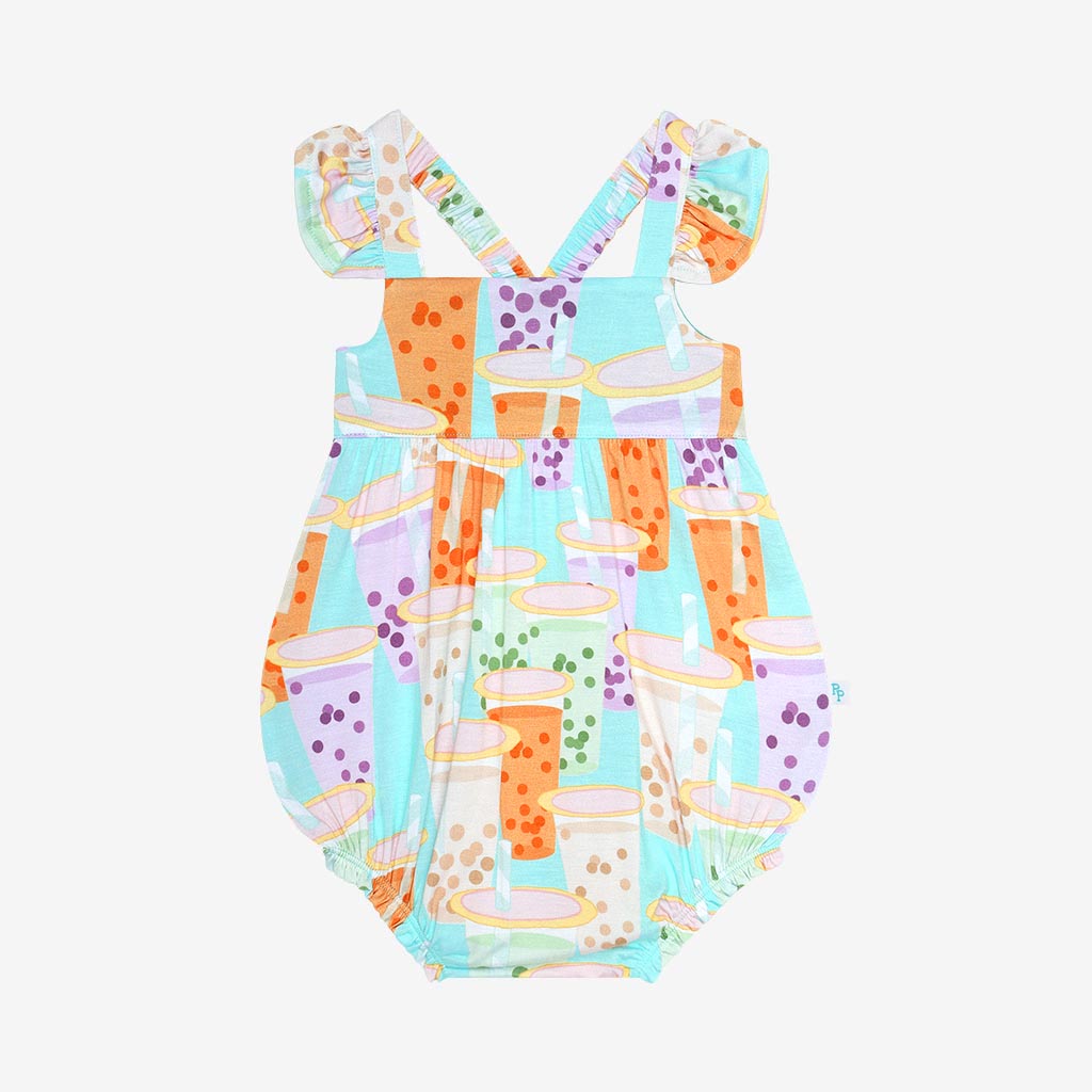 Boba Time Ruffled Bubble Romper