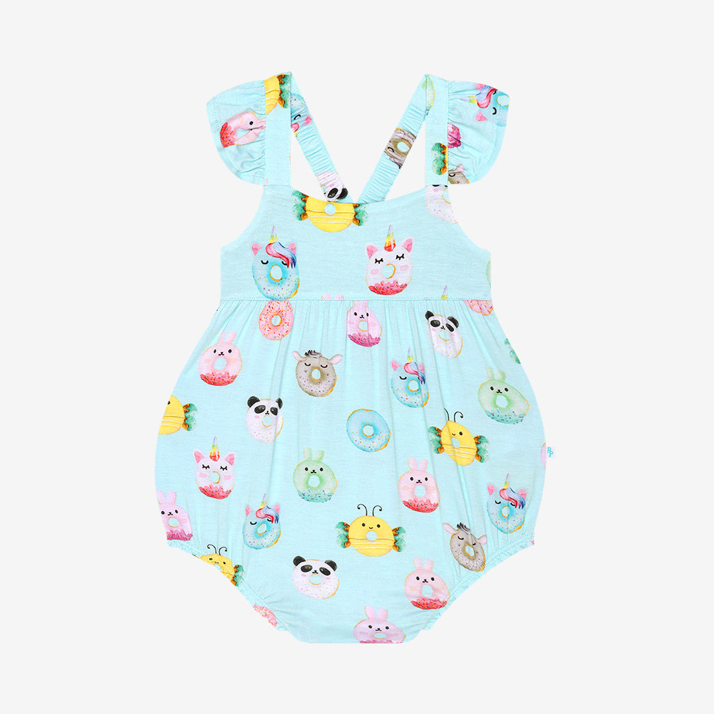 Donuts Ruffled Bubble Romper